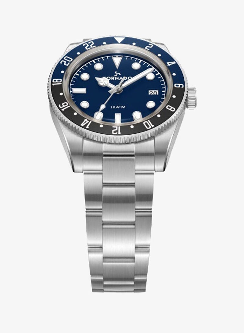 TORNADO Men's Stainless Steel Analog Watch T24006-SBSN - 40 mm - Image 2