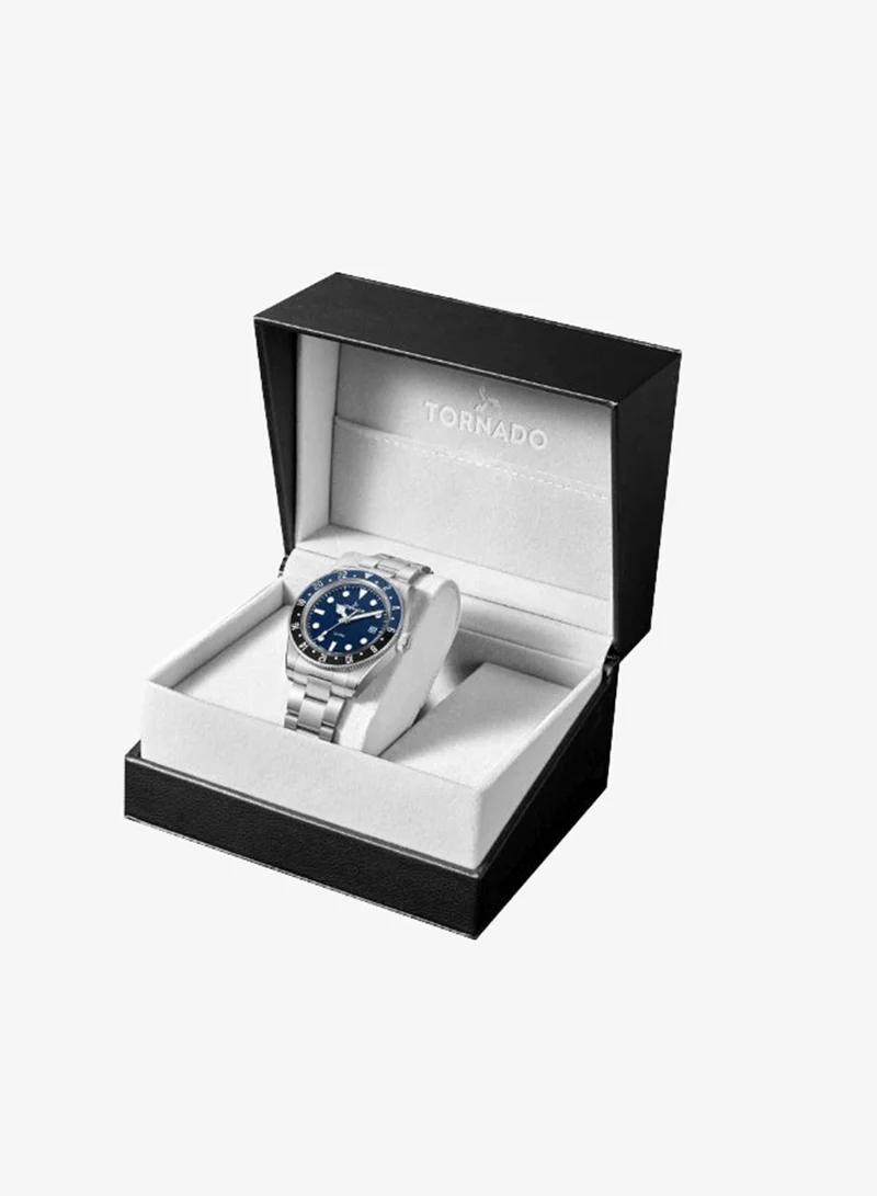 Tornado Blue Men's Stainless Steel Analog Watch T24006-SBSN - 40 mm for Men | Best Price UAE