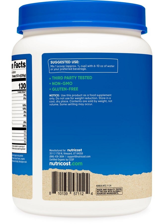 مركز بروتين مصل اللبن العضوي من Nutricost، بنكهة زبدة الفول السوداني والشوكولاتة، (1 رطل) - خالٍ من الجلوتين وغير معدّل وراثيًا - Image 4