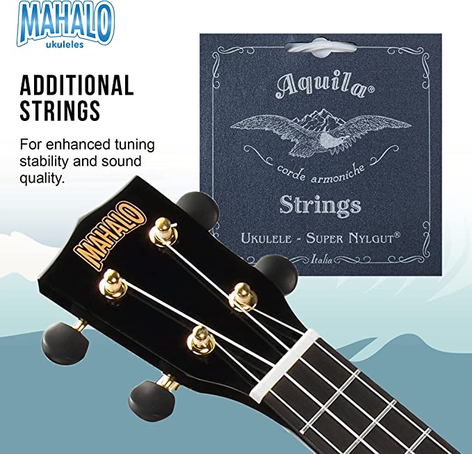 Mahalo MR1BKK Learn To Play Soprano Ukulele Pack M1 Rainbow "R" Series - Black - Image 5