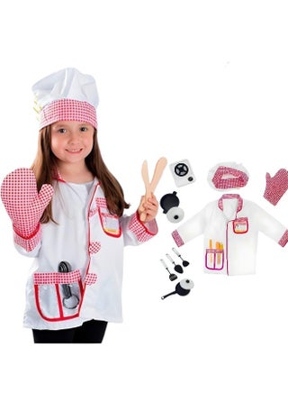 Role Play Chef Costume Kitchen Set for Kids -Large   6 To 9 Years Cooking Costume - pzsku/ZA90FF5D0532F9F13236CZ/45/_/1737372849/82f0e4e7-e451-43f0-bf05-5023525ef415