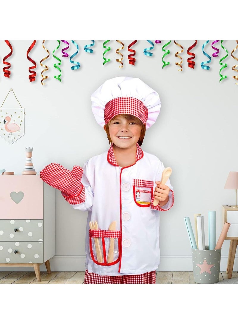 Role Play Chef Costume Kitchen Set for Kids -Large   6 To 9 Years Cooking Costume