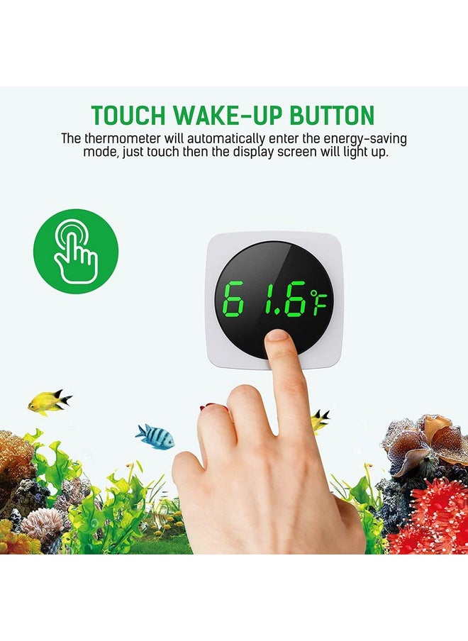 VAYINATO VAYINATO® One Touch LCD Digital Display with Large Clearly Screen Aquarium Thermometer | No Wire, Accurate Stick-on Fish Tank Temperature Sensor by Petzlifeworld  - Image 3