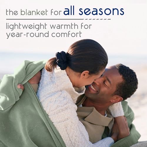 Vellux King Throw Blanket - Original Blanket - Snuggle-Ready - Durable Machine Washable Pet Friendly - All-Season Comfort - Layering Bed Sofa Blanket - Blanket for Bed - Cozy Throw Blanket - Sage Green - Image 3