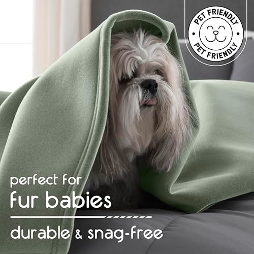 Vellux King Throw Blanket - Original Blanket - Snuggle-Ready - Durable Machine Washable Pet Friendly - All-Season Comfort - Layering Bed Sofa Blanket - Blanket for Bed - Cozy Throw Blanket - Sage Green - Image 5