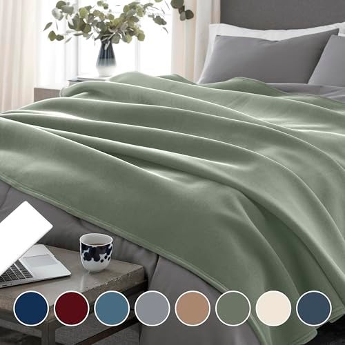 Vellux King Throw Blanket - Original Blanket - Snuggle-Ready - Durable Machine Washable Pet Friendly - All-Season Comfort - Layering Bed Sofa Blanket - Blanket for Bed - Cozy Throw Blanket - Sage Green - Image 2