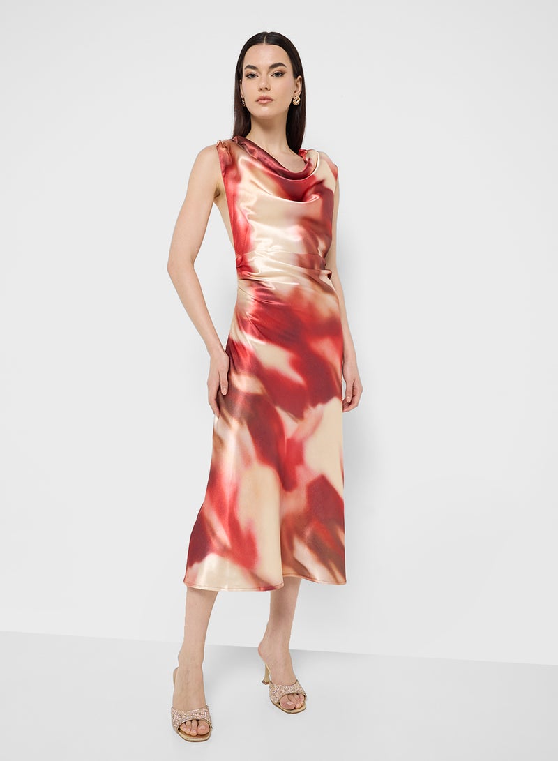 Ginger Satin Cowl Dress - Image 1