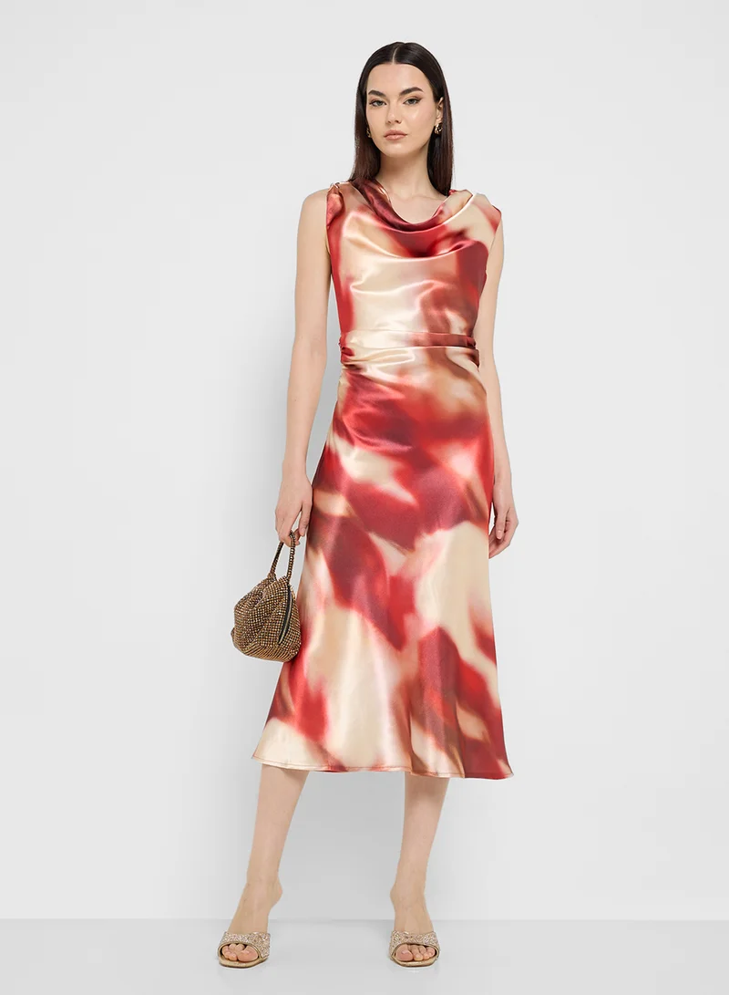 Ginger Satin Cowl Dress