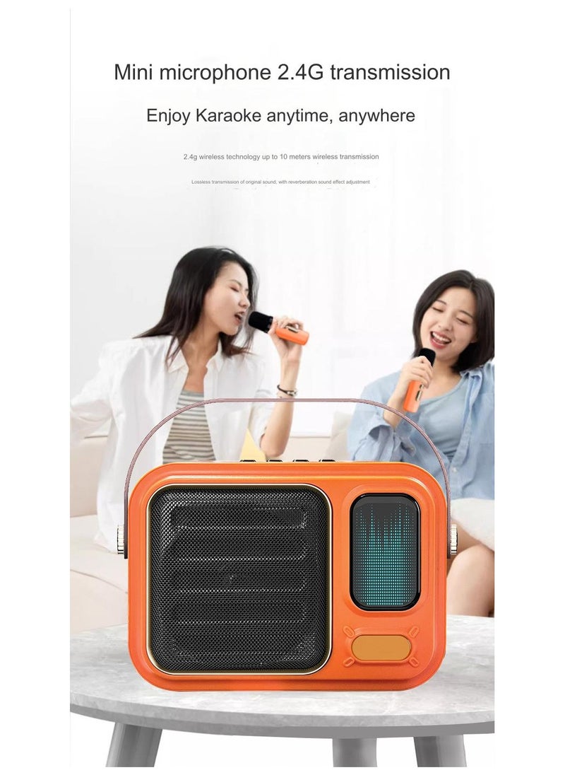 Generic - automatic Bluetooth speaker, wireless microphone bass diaphragm, portable for home and outdoor use, with long battery life and high volume - Image 1