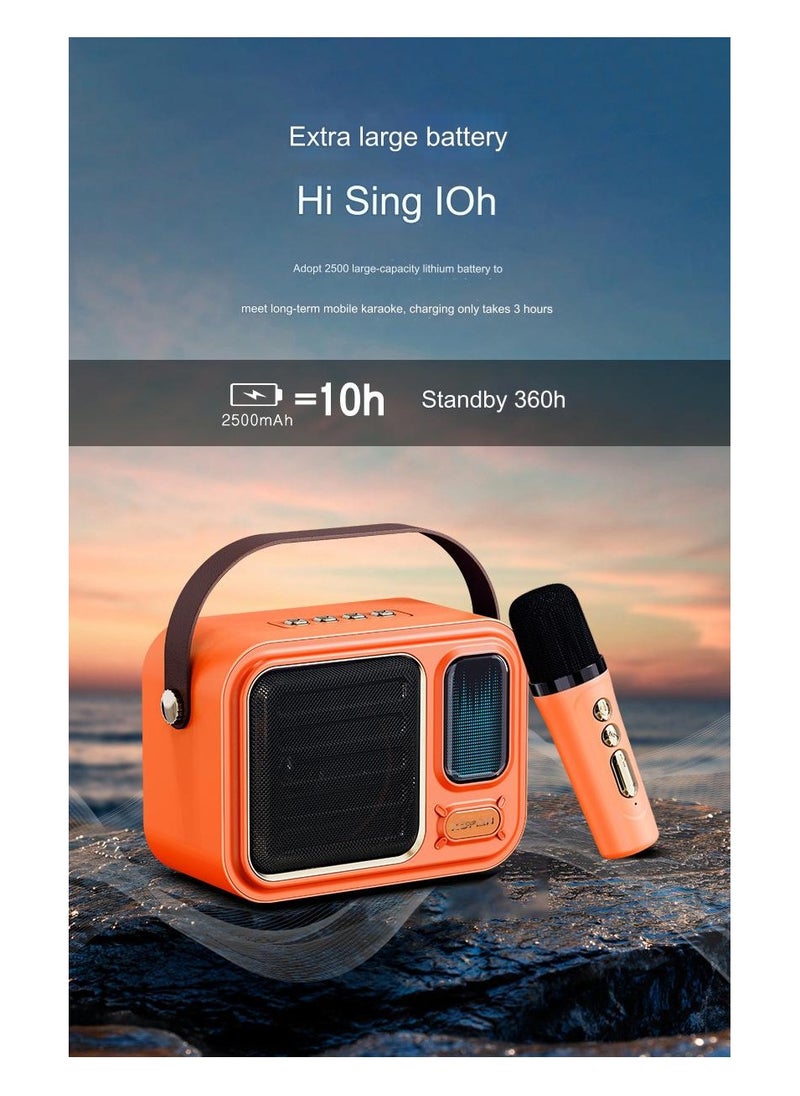 Generic - automatic Bluetooth speaker, wireless microphone bass diaphragm, portable for home and outdoor use, with long battery life and high volume - Image 1