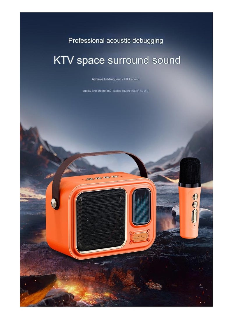 Generic - automatic Bluetooth speaker, wireless microphone bass diaphragm, portable for home and outdoor use, with long battery life and high volume - Image 1