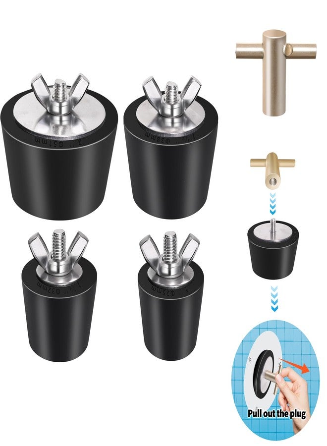 Vizava 4 Size (1", 1.25",1.5", 2") Pool Winterizing Rubber Plug with SS Screw - Image 1