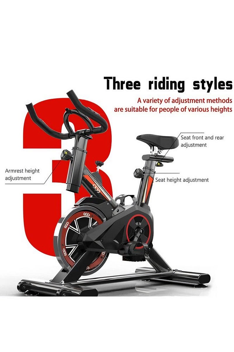 Egg Spinning bike luxury home spinning bike, you can sweat at home, the seat has seven levels of height adjustment, home gym, fitness bike, with LED screen professional seat and mobile phone holder, it is very convenient to watch the game while riding, sturdy frame, silent design, five levels of height adjustment of the armrest, - Image 3