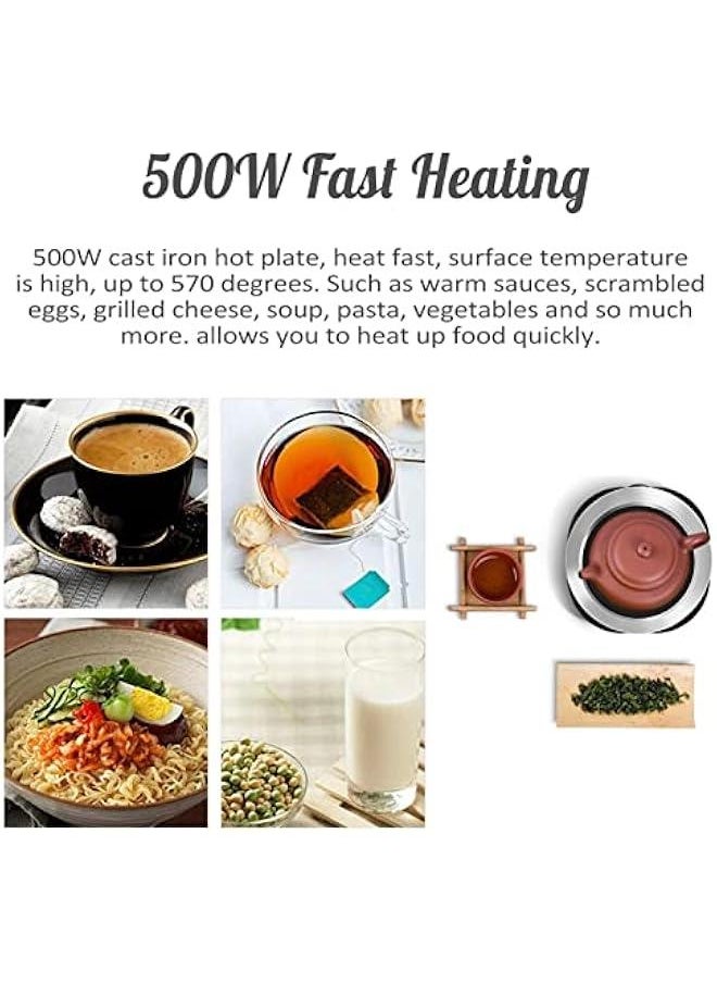 Generic Electric Stove, 500W 5.6 Inch Portable Mini Hot Plate for Cooking, Mini Electric Stove Hot Plate Home Heater, Multifunctional Heating Plate Cooktop for Dorm Office Home Camp  - Image 3