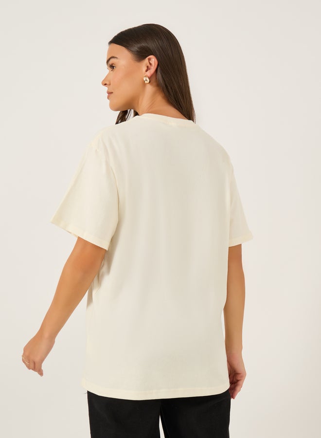 Styli Graphic Print Round Neck T-Shirt - Image 4