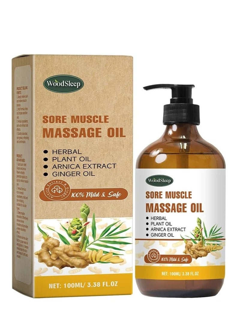 WoodSleep Massage Oils for Massage Therapy, for Muscle Pain, Gua Sha Relaxing Body Oil, Natural Lavender Oil for Skin Hai - Image 2