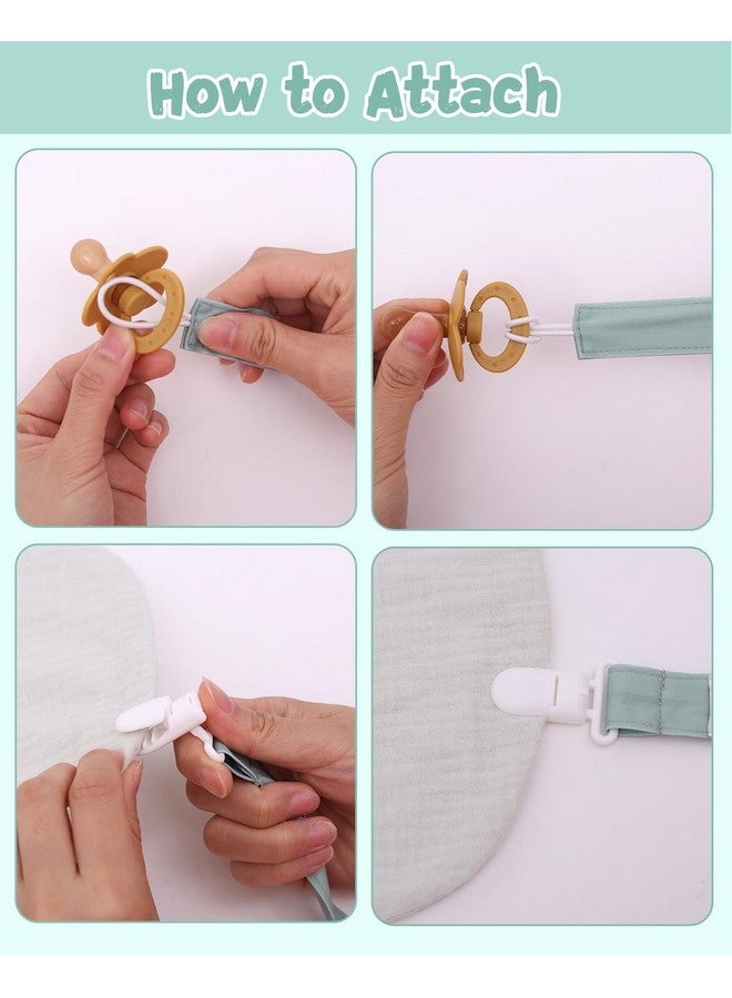 بيبي جول مجموعة من 8 مشابك مصاصة، مشابك حامل مصاصة للأطفال الأولاد والبنات تناسب معظم أنواع المصاصات والملاهي وعضاضات الأطفال والألعاب والهدايا - لون محايد 8Ps43 - Image 4