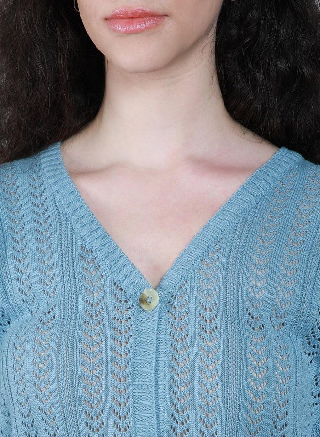 هاي ستار طقم نسائي أزرق بقصة عادية - إطلالة أنيقة وعملية - Image 2