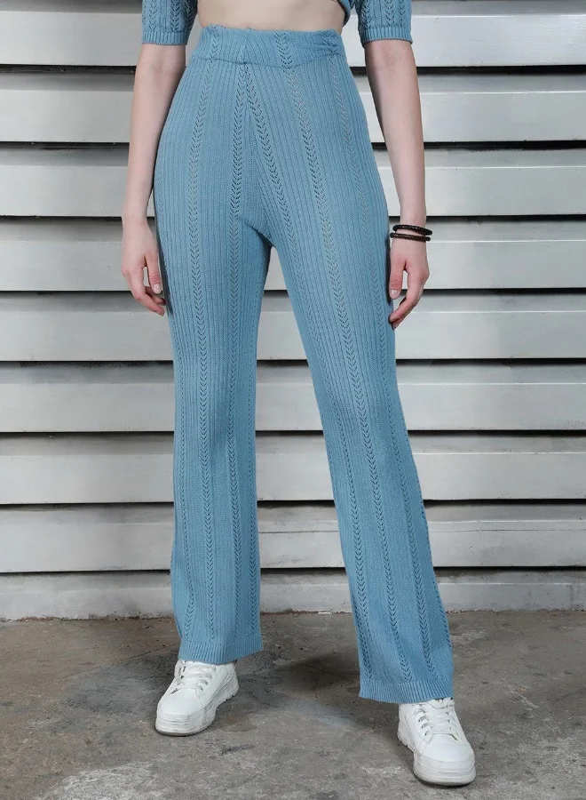 HIGH STAR Women's Blue Regular Fit Co-ord - Chic and Versatile Outfit