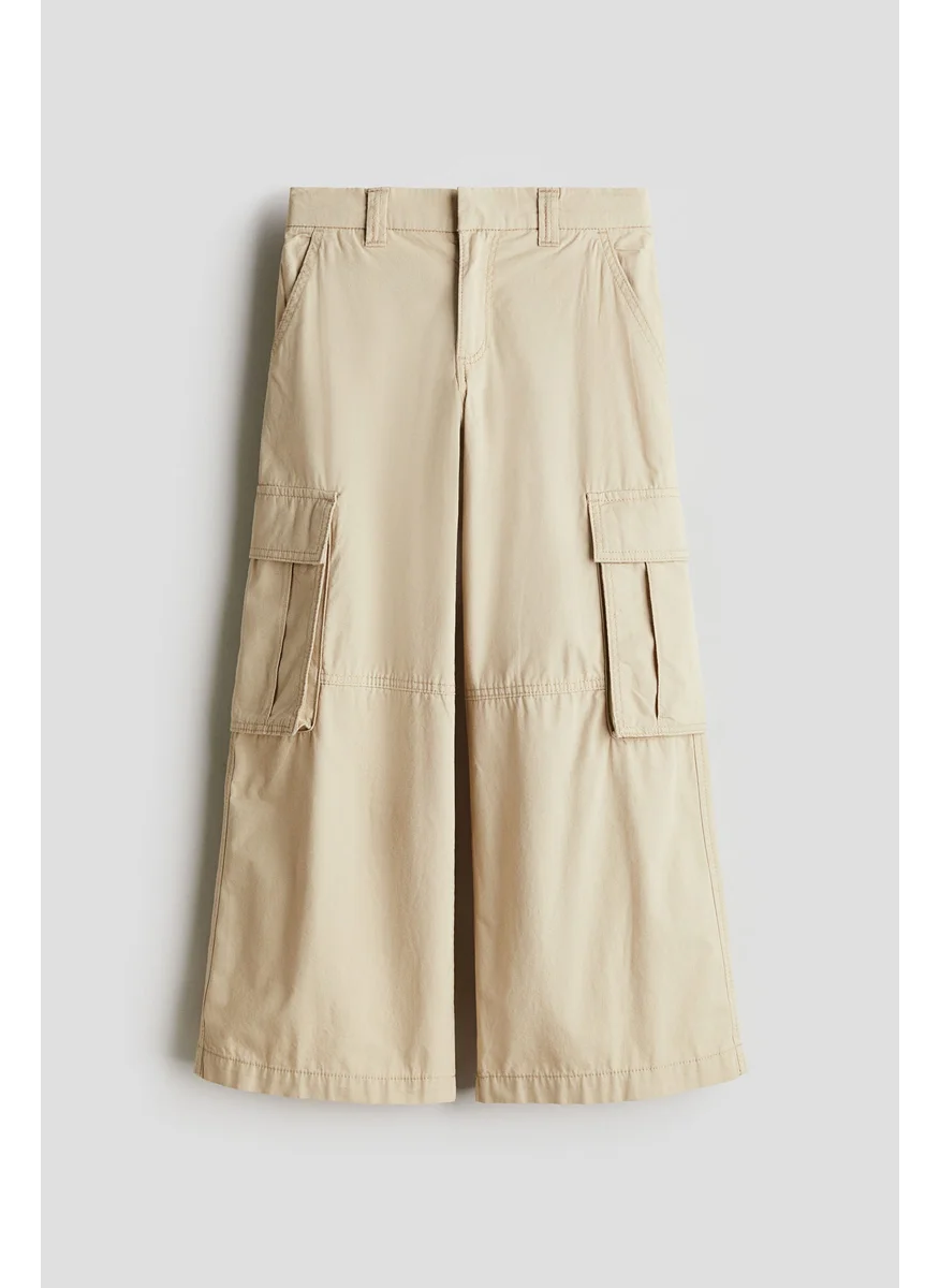 H&M Wide Cargo Trousers