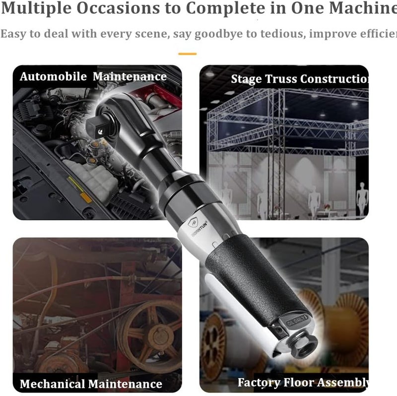 BORNTUN Air Ratchet Wrench 3/8 Inch Pneumatic Wrench Torque Drive Heavy Duty Spanner - Image 5