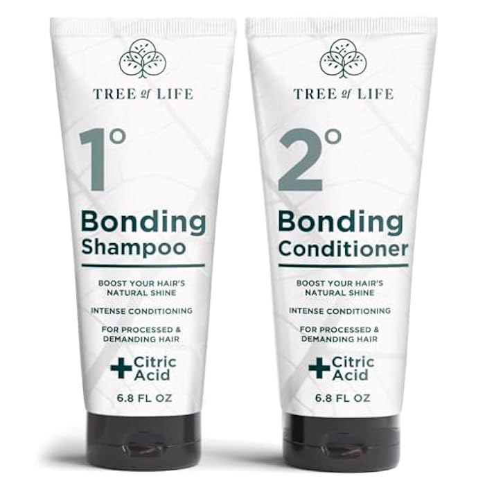 Tree of Life Beauty Bonding Shampoo and Conditioner Set – Hydrating, Strengthening Bond Repair Shampoo and Conditioner with Coconut Oil, Biotin, Collagen, Vitamin E and Argan Oil (6.8fl oz each) - Image 1