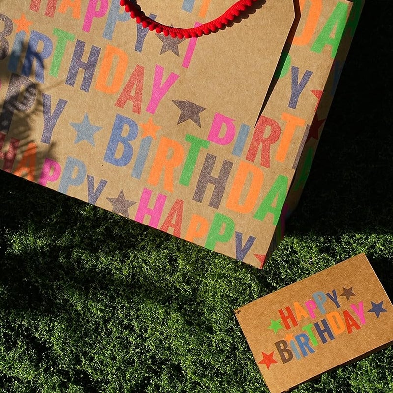 LaRibbons 13 Large Birthday Gift Bag with Card and Tissue Paper-L10 - Image 4