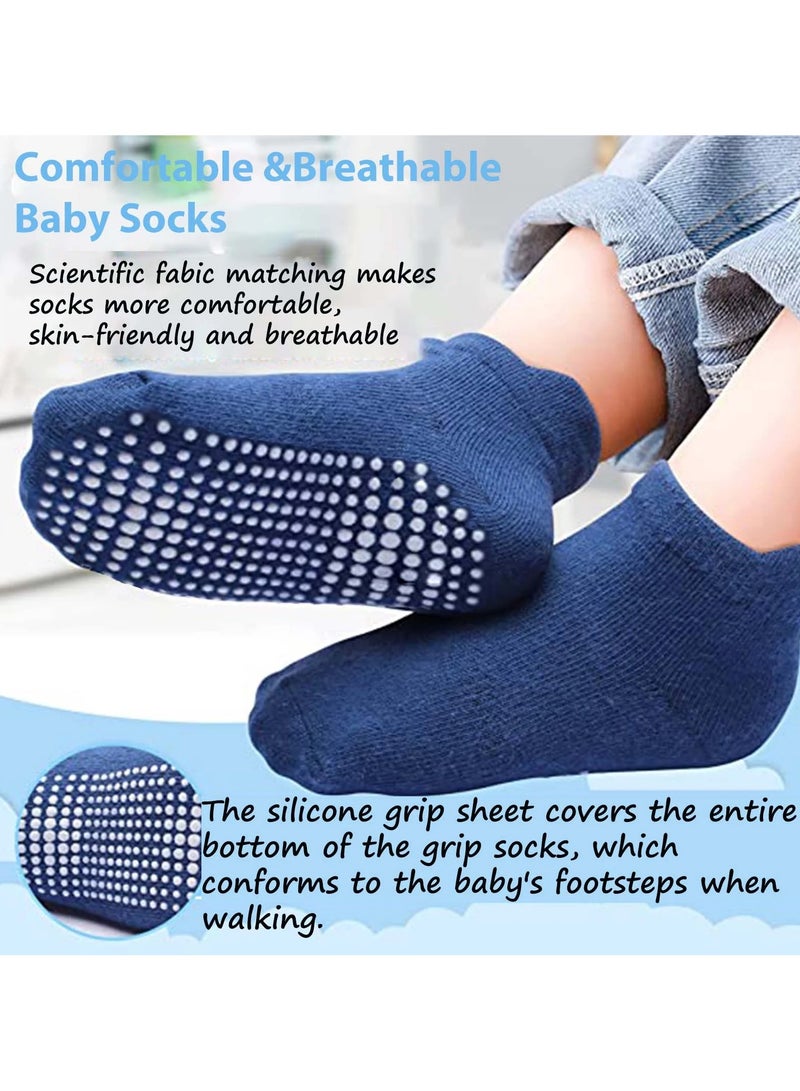 6 Pairs Baby Socks With Grippers, Non Slip Grip Baby Socks - Image 3