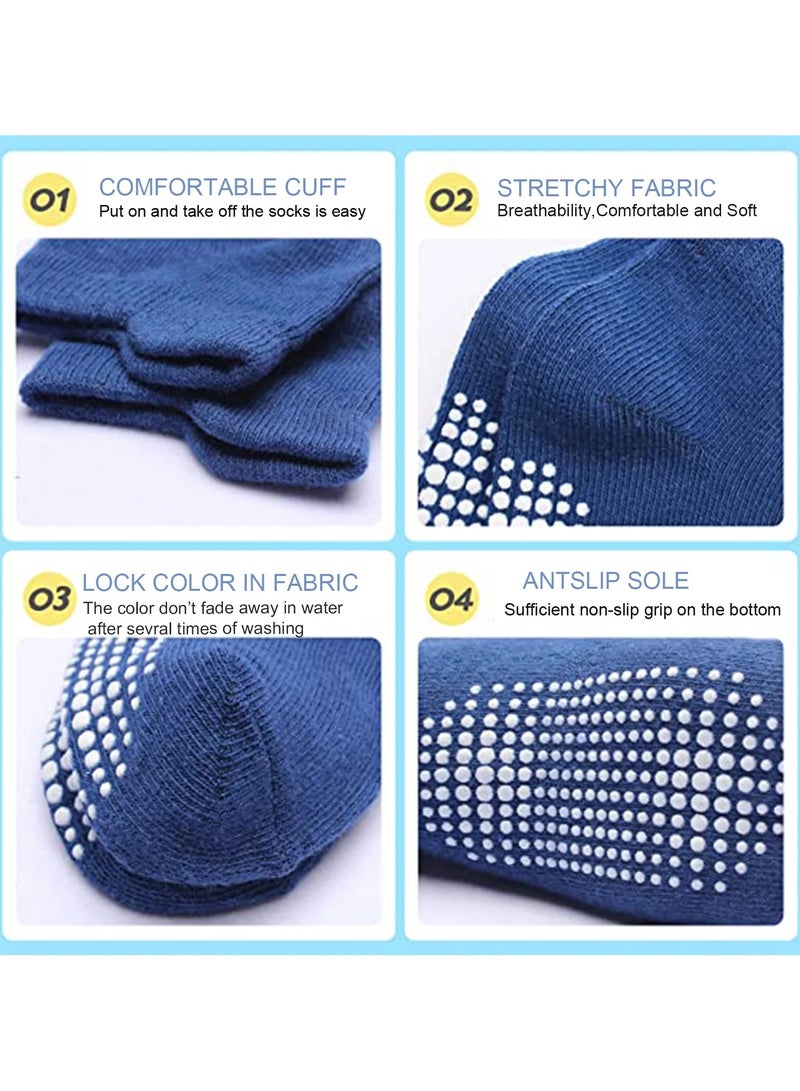6 Pairs Baby Socks With Grippers, Non Slip Grip Baby Socks - Image 4