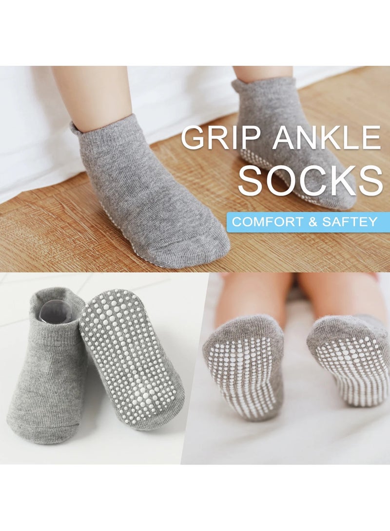6 Pairs Baby Socks With Grippers, Non Slip Grip Baby Socks - Image 5