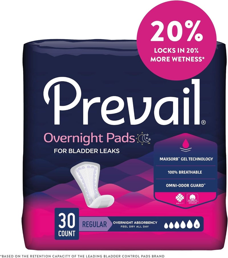Prevail Proven - Incontinence Bladder Control Pads - Bladder Leak Pads - Overnight Absorbency, 30 Count Bag - Image 3