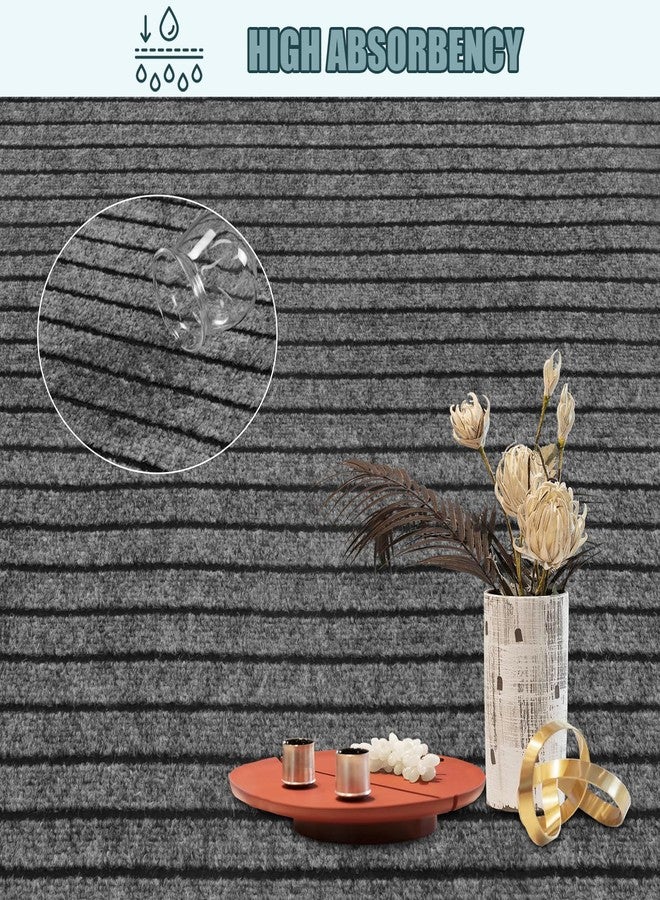 PENFHF Runner Rug 2 ft x6 ft, Outdoor/Indoor Rug with Rubber Backing Non Slip for Hallway, Kitchen, Patio, Laundry, RV, Entryway, Garage, Bathroom, Area Rug Carpet, Grey Strip, Customizablees - Image 5