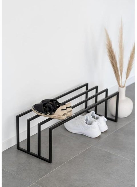 IRONWOOD Shoe Cabinet Practical Solid Stainless Steel Shoe Organizer Modern Space Saving Shoe Organizer for Entryway Hallway 80x30x30cm