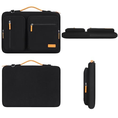 DOMISO 17 inch Laptop Sleeve Protective Case Cover Compatible with 17-17.3 inch HP Dell ASUS Lenovo Chromebook,Waterproof Computer Cases Bag with Shoulder Strap,Black - Image 5