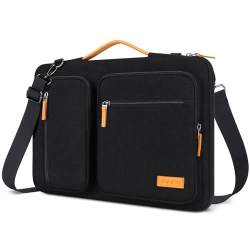DOMISO 17 inch Laptop Sleeve Protective Case Cover Compatible with 17-17.3 inch HP Dell ASUS Lenovo Chromebook,Waterproof Computer Cases Bag with Shoulder Strap,Black - Image 4
