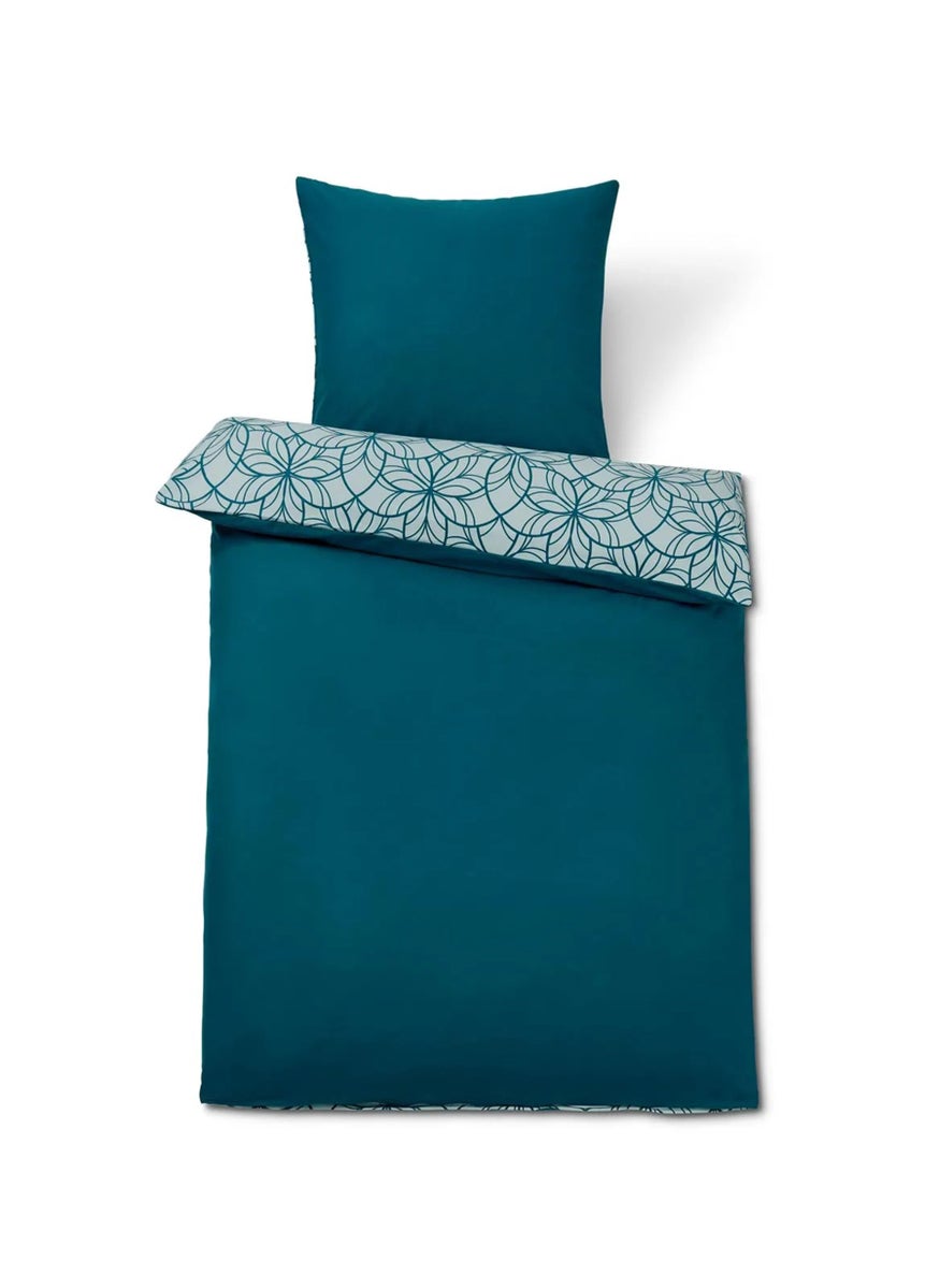 Tchibo Single Graphic Print Flannelette Duvet Cover Set, Multicolor  - Image 3