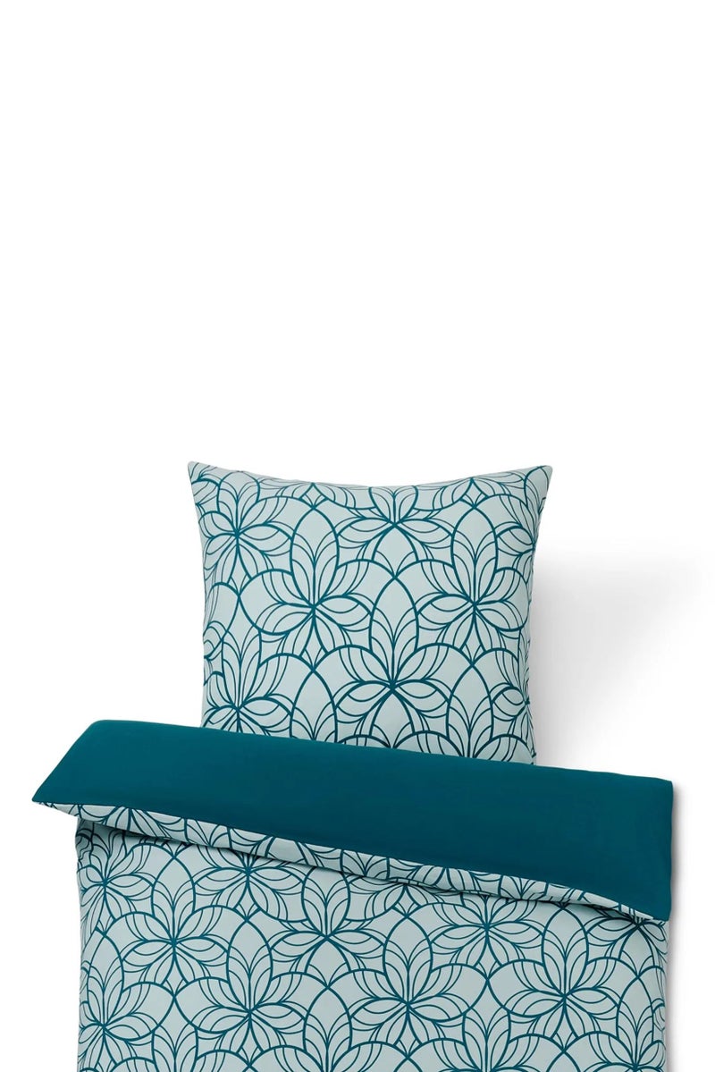 Tchibo Single Graphic Print Flannelette Duvet Cover Set, Multicolor  - Image 3