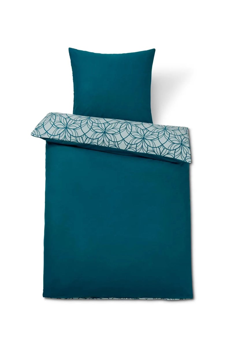 Tchibo Single Graphic Print Flannelette Duvet Cover Set, Multicolor  - Image 2