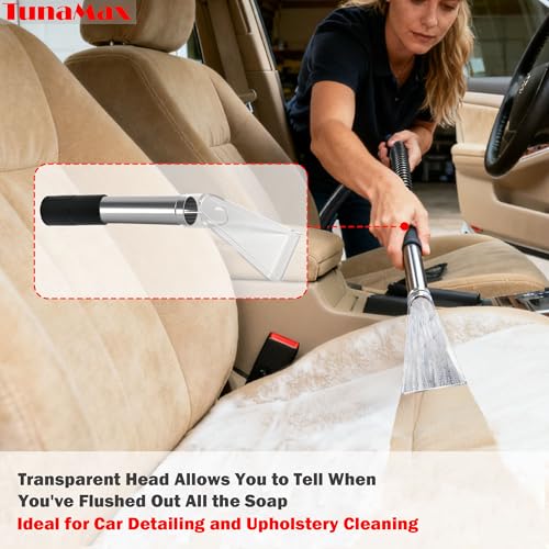 TunaMax Extractor Tool Hand Wand with Clear Head for Upholstery & Carpet Cleaning, Car Detailing Vacuum Wand for Portable Extractors & Truckmounts | Turn Shop Vac into an Extractor - Image 3