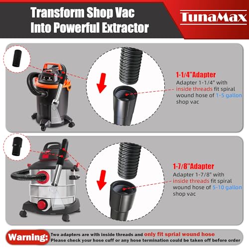 TunaMax Extractor Tool Hand Wand with Clear Head for Upholstery & Carpet Cleaning, Car Detailing Vacuum Wand for Portable Extractors & Truckmounts | Turn Shop Vac into an Extractor - Image 2