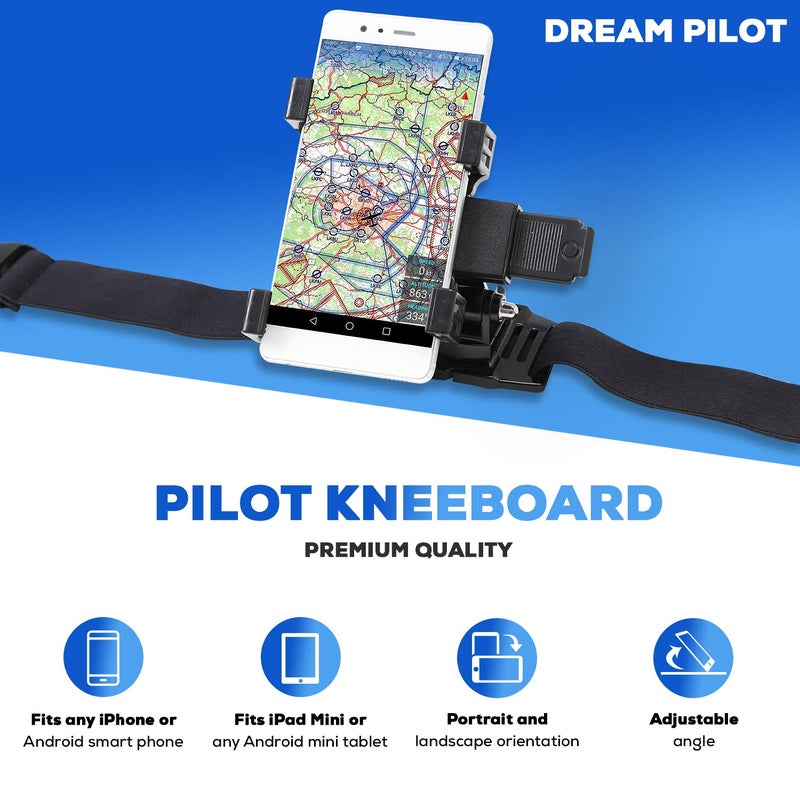 Dream Pilot Pilot Kneeboard for Smartphones, Mini Tablets, iPhone, iPad Mini, Android - Image 2