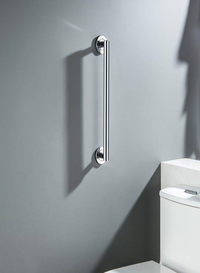 KIBI 18 Inch Stainless Steel Bathroom Safety Grab Bar | Straight Shaped Grab Bar for Bathtubs and Showers, Shower Safety Grab Bars for Seniors, Wall Mounted Anti-Slip Support (Chrome, KGB1118) - Image 4