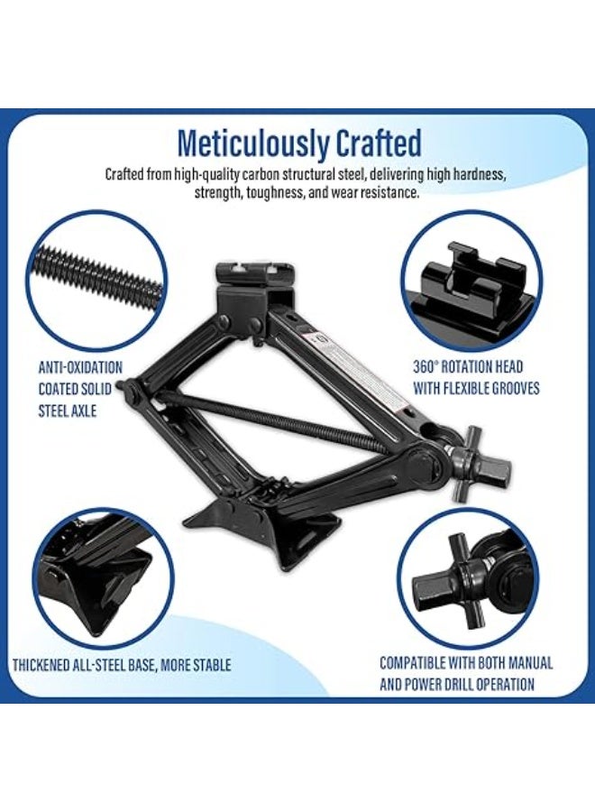 Scissor Jack Kit 2 Ton – Compact Car Lift with Smart Ratchet Wrench for Easy Tire Changing, SUV & MPV Compatible - Image 5