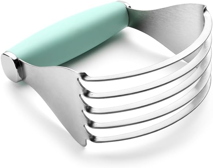 Spring Chef XL Stainless Steel Pastry Cutter Tool for Baking - Heavy Duty Dough Blender - Butter & Dough Cutter Tool with Sharp Blades - Pastry Blender for Easy Mixing - Dishwasher Safe - Mint - Image 1