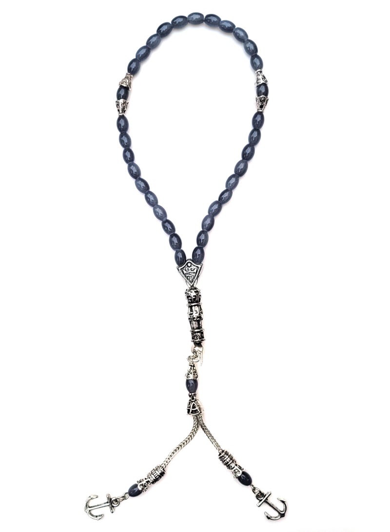 Alwan 33 Count Muslim Prayer Beads (Grey) - Image 1