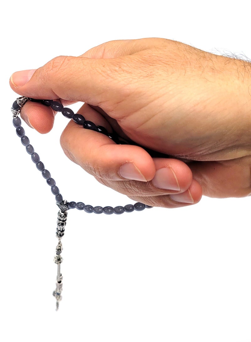Alwan 33 Count Muslim Prayer Beads (Grey) - Image 2