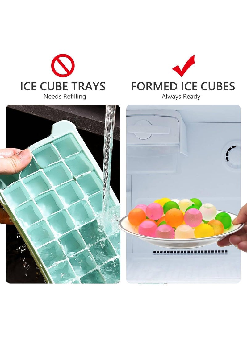 Prostuff.in - Prostuffin Silicone Mould Reusable Ice Cubes Keeps Drinks Cold Without Dilution Reusable Small Ice Ball Mold for Cold Drink Whiskey Bottle Cooling Ice Cube Home Multicolor Pack of 24 Pcs - Image 1