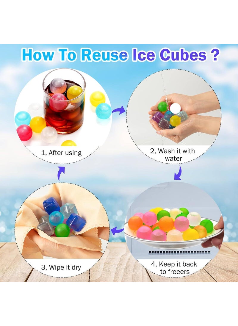 Prostuff.in - Prostuffin Silicone Mould Reusable Ice Cubes Keeps Drinks Cold Without Dilution Reusable Small Ice Ball Mold for Cold Drink Whiskey Bottle Cooling Ice Cube Home Multicolor Pack of 24 Pcs - Image 1