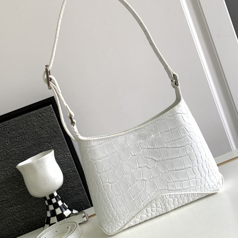 Crocodile Pattern Cowhide Shoulder Bag For Women 2024 Small Square Bag Handbag Crossbody Bag Trendy Style Trend - Image 1