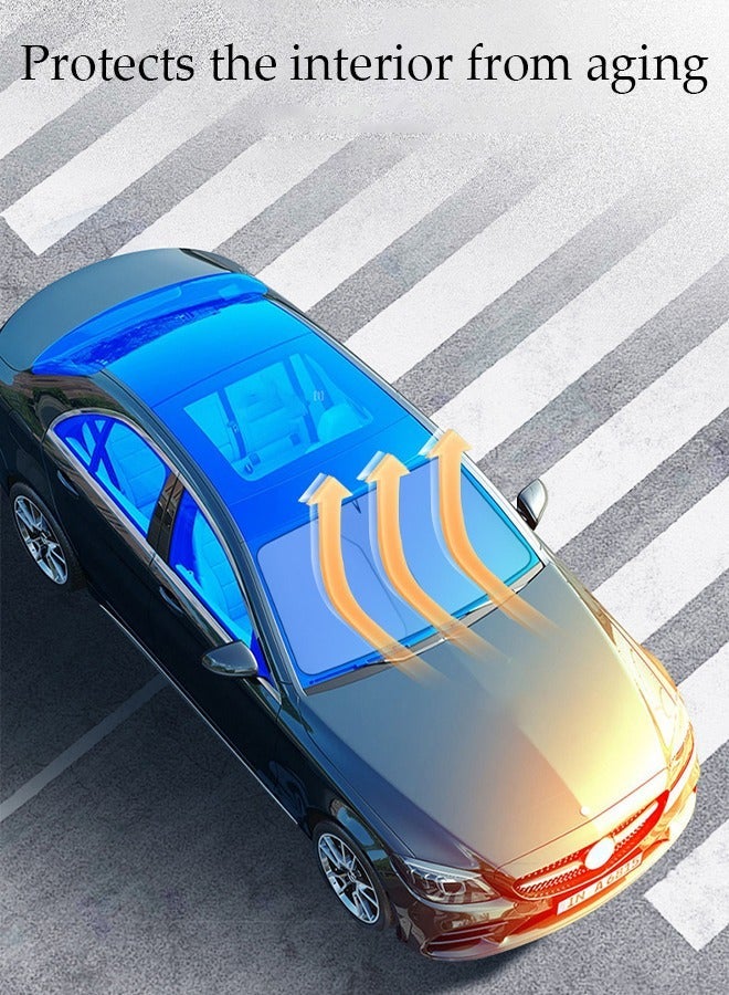 DUNISO Foldable Car Windshield Sunshade Umbrella Protect Car from UV Rays and Heat Keeps Cars Cool Sunshade Cover for Car Front Window - Image 5